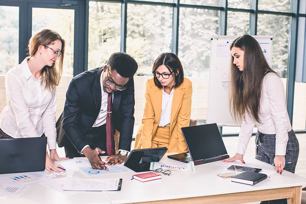Group of Multiethnic Diverse Busy Business People Concept